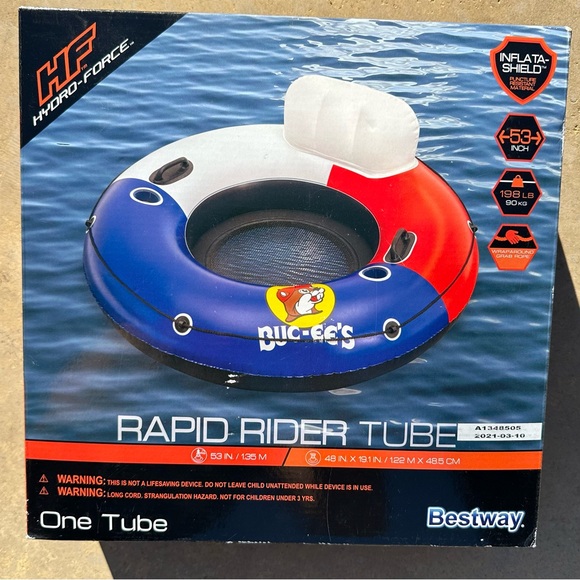 Bestway Other - NEW Bestway BUC-EE'S Hydro-Force Rapid Rider Float Red White & Blue
